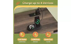 Classeur en bois DEXYLLO avec station de recharge, classeur latéral mobile avec serrure pour bureau à domicile