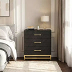 Commode à 3 tiroirs pour Chambre et Dressing, Chiffonnier Haut et Étroit avec Fermeture Douce et Kit Anti-Basculement, 72,9 cm de Haut, Organiseur de Rangement peu Encombrant