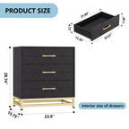 Commode à 3 tiroirs pour Chambre et Dressing, Chiffonnier Haut et Étroit avec Fermeture Douce et Kit Anti-Basculement, 72,9 cm de Haut, Organiseur de Rangement peu Encombrant
