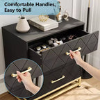 Commode à 3 tiroirs pour Chambre et Dressing, Chiffonnier Haut et Étroit avec Fermeture Douce et Kit Anti-Basculement, 72,9 cm de Haut, Organiseur de Rangement peu Encombrant