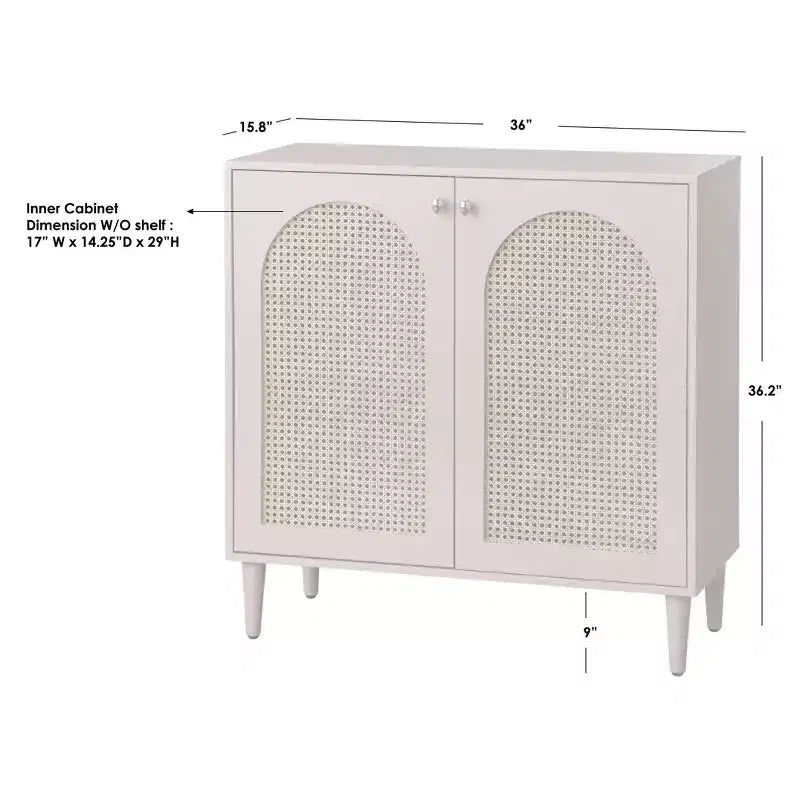 Lifestorey Montello Porte en rotin style Mid-Century