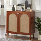 Lifestorey Montello Porte en rotin style Mid-Century