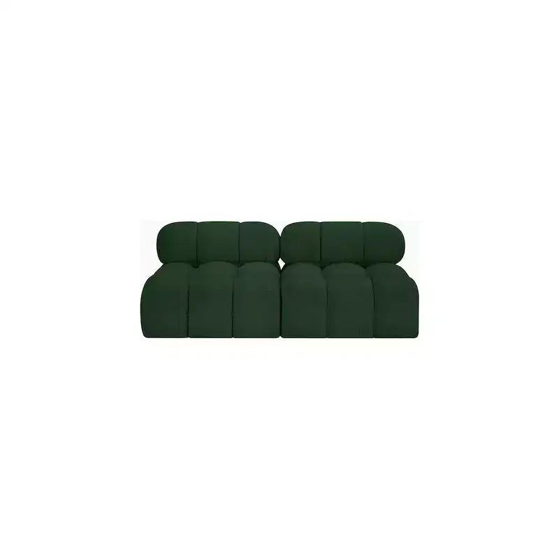 Canapé modulable en tissu bouclé vert Ames de Meridian Furniture