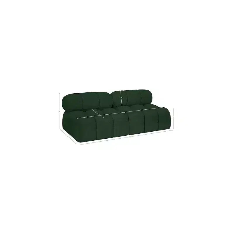 Canapé modulable en tissu bouclé vert Ames de Meridian Furniture