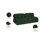 Canapé modulable en tissu bouclé vert Ames de Meridian Furniture