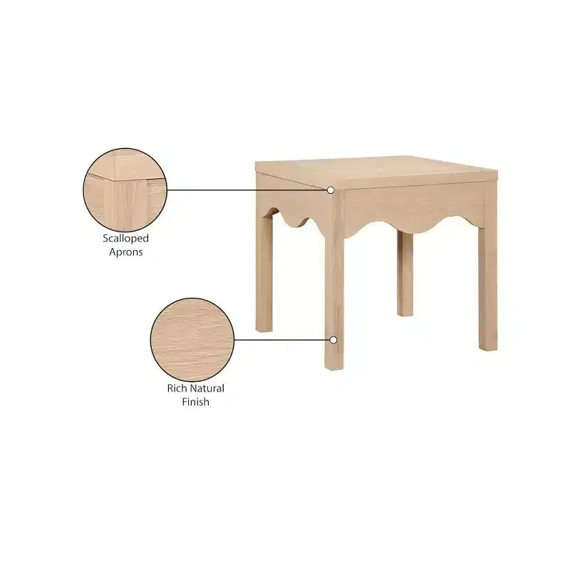 Table d'appoint Meridian Furniture Fiora Naturel