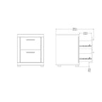 Tvilum, Table de chevet Mira à 2 tiroirs - Lot de 2, Jackson Hickory