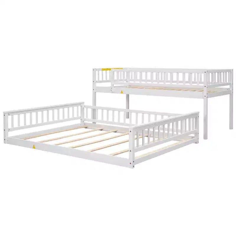 Lit en bois jumeau XL FAMYYT ? Avec garde-corps, échelle, montage facile