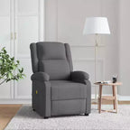 vidaXL Fauteuil de massage Crème Tissu, Métal, Bois Fauteuil de massage simple
