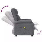 vidaXL Fauteuil de massage Crème Tissu, Métal, Bois Fauteuil de massage simple
