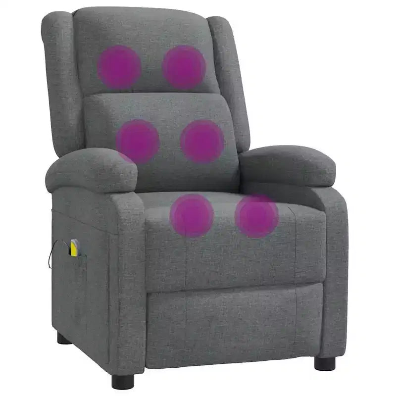 vidaXL Fauteuil de massage Crème Tissu, Métal, Bois Fauteuil de massage simple