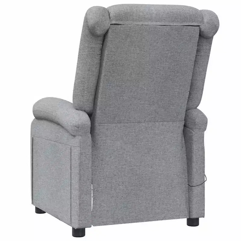 vidaXL Fauteuil de massage Crème Tissu, Métal, Bois Fauteuil de massage simple