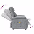 vidaXL Fauteuil de massage Crème Tissu, Métal, Bois Fauteuil de massage simple