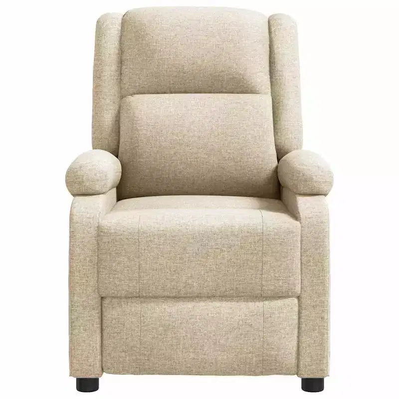 vidaXL Fauteuil de massage Crème Tissu, Métal, Bois Fauteuil de massage simple