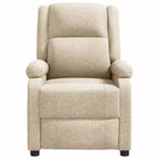 vidaXL Fauteuil de massage Crème Tissu, Métal, Bois Fauteuil de massage simple