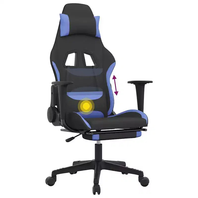 vidaXL Chaise de jeu Tissu noir et crème (100 % polyester), métal, contreplaqué
