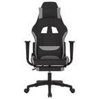vidaXL Chaise de jeu Tissu noir et crème (100 % polyester), métal, contreplaqué