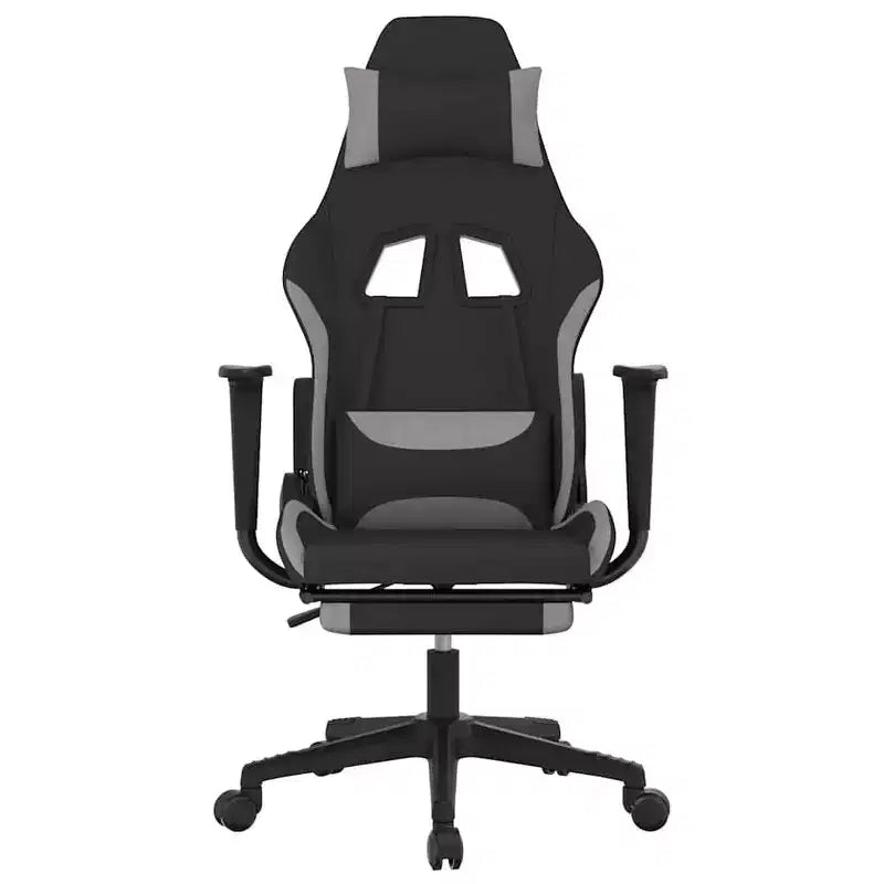 vidaXL Chaise de jeu Tissu noir et crème (100 % polyester), métal, contreplaqué