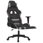 vidaXL Chaise de jeu Tissu noir et crème (100 % polyester), métal, contreplaqué