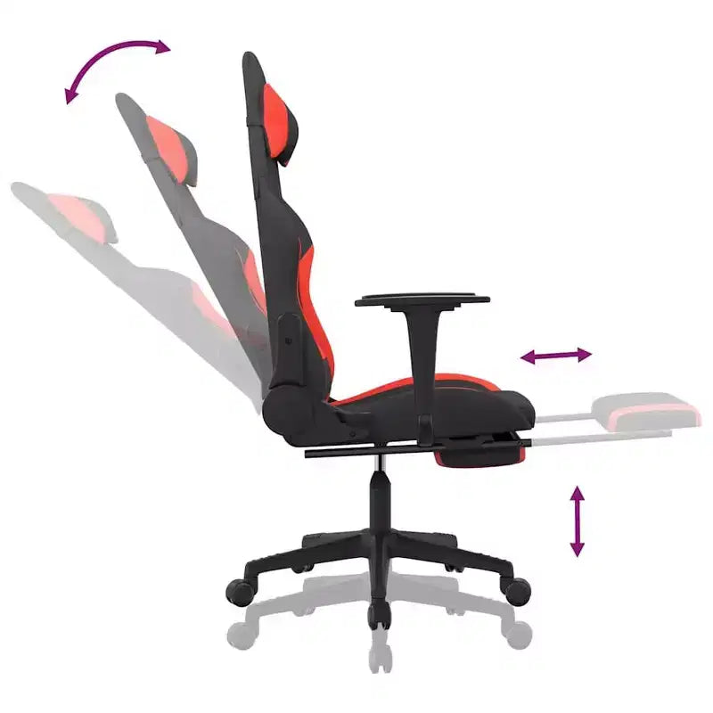 vidaXL Chaise de jeu Tissu noir et crème (100 % polyester), métal, contreplaqué
