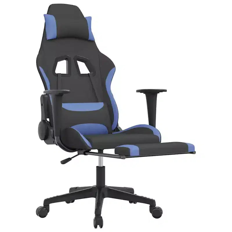 vidaXL Chaise de jeu Tissu noir et crème (100 % polyester), métal, contreplaqué