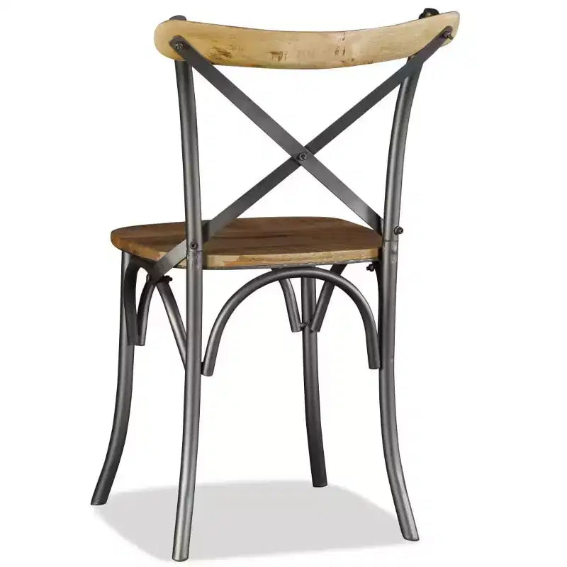 vidaXL Lot de 2 chaises de salle à manger en bois de manguier massif naturel Standard