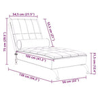 vidaXL Chaise longue de massage bleu Tissu (100 % polyester) Individuel