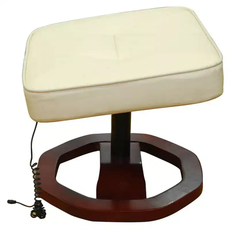 vidaXL Fauteuil de massage réglable 2 pcs Crème 77 x 82 x 103 Similicuir