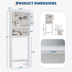 Meuble de rangement en rotin pour toilettes, étagère de salle de bain en bois sur pied avec étagères réglables, étagère haute peu encombrante derrière les toilettes