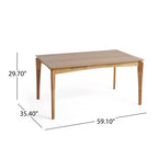 Christopher Knight Home Everett, ensemble de salle à manger 5 pièces en bois de style moderne du milieu du siècle, avec 4 fauteuils rembourrés