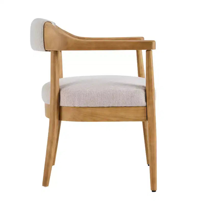 Christopher Knight Home Everett, ensemble de salle à manger 5 pièces en bois de style moderne du milieu du siècle, avec 4 fauteuils rembourrés