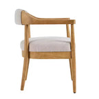 Christopher Knight Home Everett, ensemble de salle à manger 5 pièces en bois de style moderne du milieu du siècle, avec 4 fauteuils rembourrés