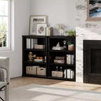 Étagère de ferme à 3/5 niveaux, étagère à livres avec rangement, étagères d'affichage en bois robustes pour bureau à domicile