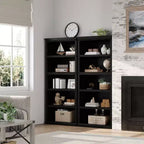 Étagère de ferme à 3/5 niveaux, étagère à livres avec rangement, étagères d'affichage en bois robustes pour bureau à domicile