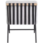 Chaise Meridian Furniture Burke en tissu bouclé crème