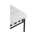 Chaise Meridian Furniture Burke en tissu bouclé crème