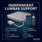 Matelas iZone 16 Smart Zone, réglable double face, de moelleux à ferme, support lombaire personnalisé pour couples, essai de 100 nuits