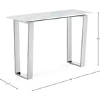 Console de table chromée Carlton de Meridian Furniture
