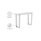 Console de table chromée Carlton de Meridian Furniture