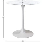 Table hauteur comptoir Tulip blanche de Meridian Furniture