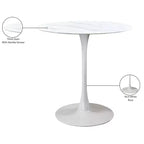 Table hauteur comptoir Tulip blanche de Meridian Furniture