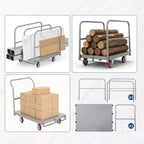 Diable pliable robuste 2500 LB Chariot plateforme convertible 2-en-1 Chariot à plateau durable pour le déplacement d'appareils électroménagers, la construction, l'utilisation en entrepôt