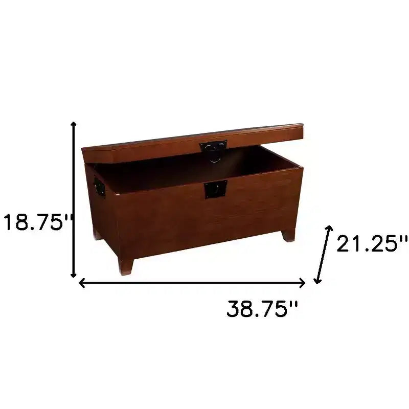 HomeRoots Table Basse Rectangulaire 39 en Bois Manufacturé Marron et Métal