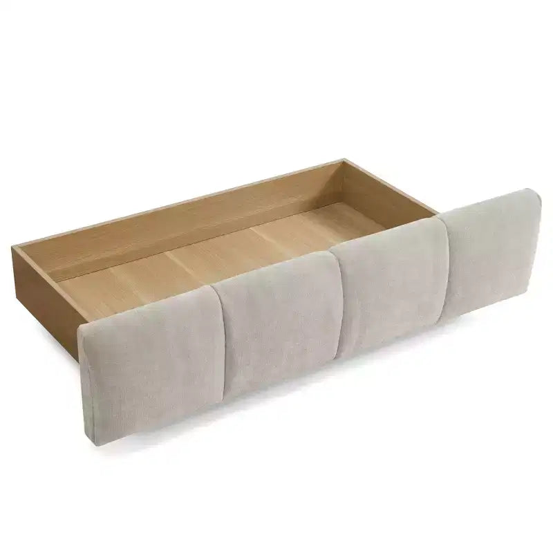 Cadre de lit rembourré avec tiroirs de rangement, taille Queen/King/California King, lit plateforme en chenille avec tête de lit et cadre solide pour chambre à coucher