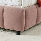 Cadre de lit rembourré avec tiroirs de rangement, taille Queen/King/California King, lit plateforme en chenille avec tête de lit et cadre solide pour chambre à coucher