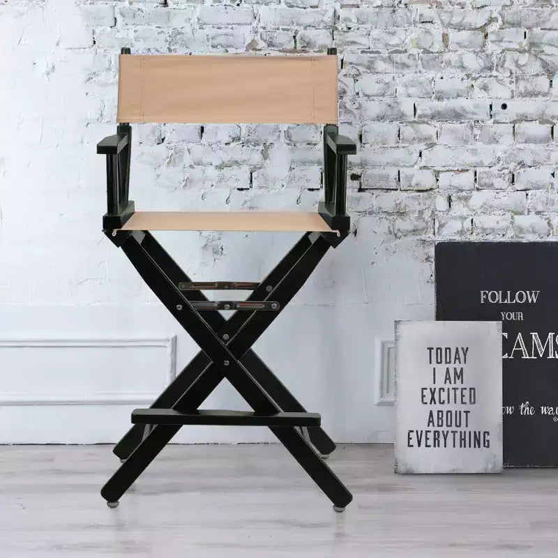 Chaise de réalisateur hauteur comptoir - Cadre noir