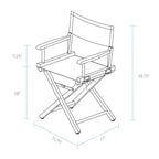 Chaise de réalisateur hauteur comptoir - Cadre noir