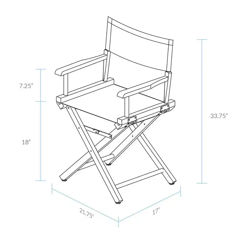 Chaise de réalisateur hauteur comptoir - Cadre noir