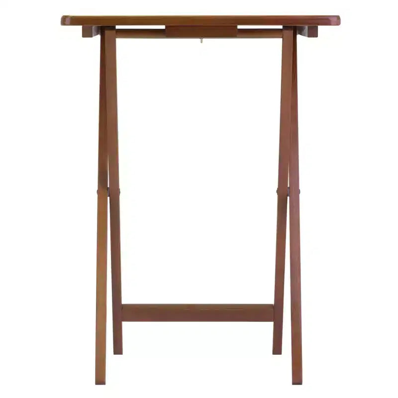Ensemble de 5 tables d'appoint Alex Noyer Marron - Winsome : Bois massif, pliant, support de rangement inclus