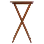 Ensemble de 5 tables d'appoint Alex Noyer Marron - Winsome : Bois massif, pliant, support de rangement inclus